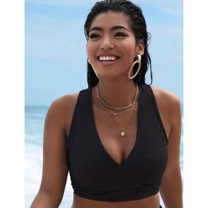 Ribbed Wide Strap Bikini Top